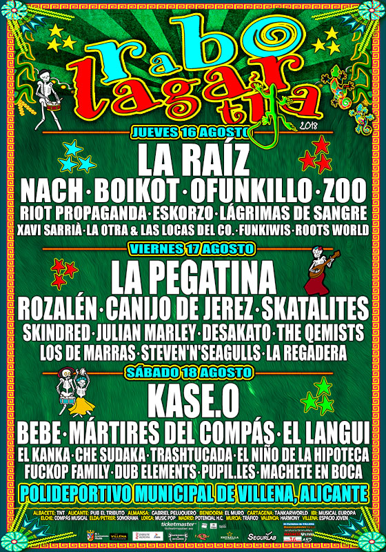 Cartel por días Festival Rabolagartija