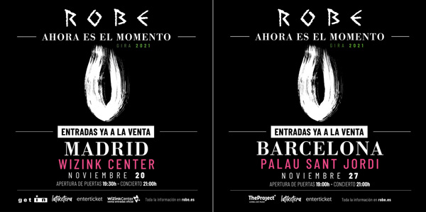 Conciertos de Robe en Madrid y Barcelona