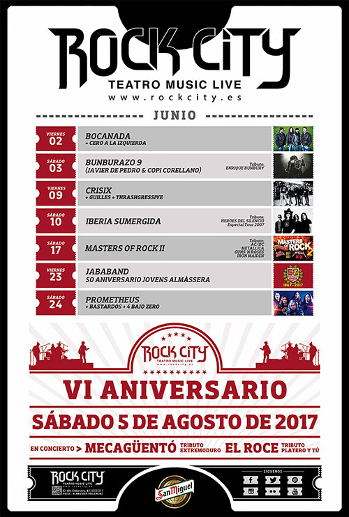 Programación junio Rock City