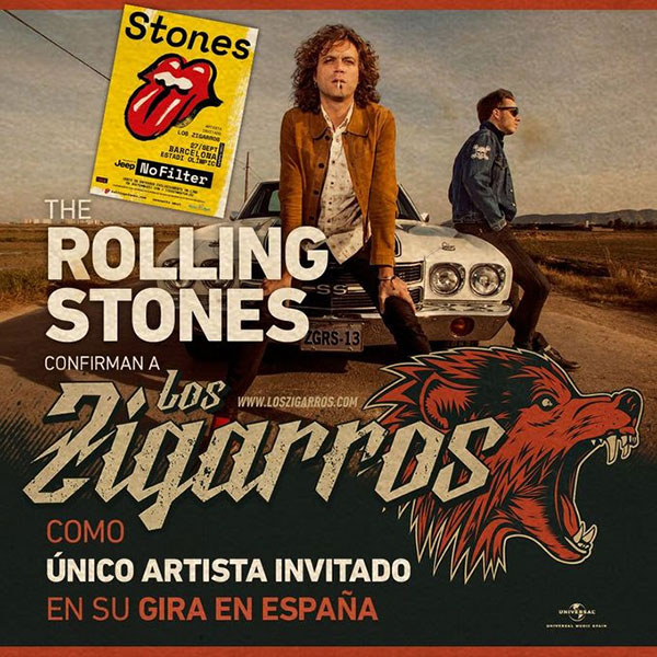 Los Zigarros teloneros de los Rolling Stones en Barcelona