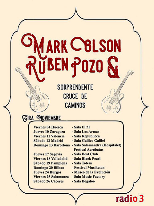 Fechas de la gira de Rubén Pozo con Mark Olson The Jayhawks