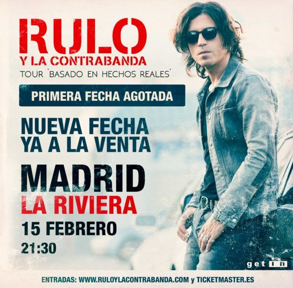 Cartel del concierto de Rulo en Madrid