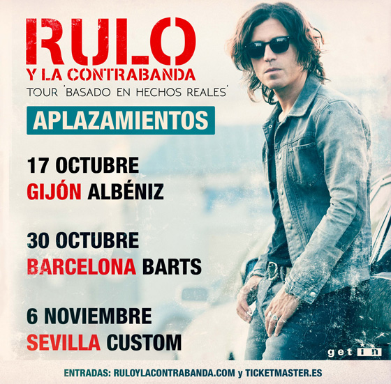 Rulo y la Contrabanda - Aplazamiento de conciertos