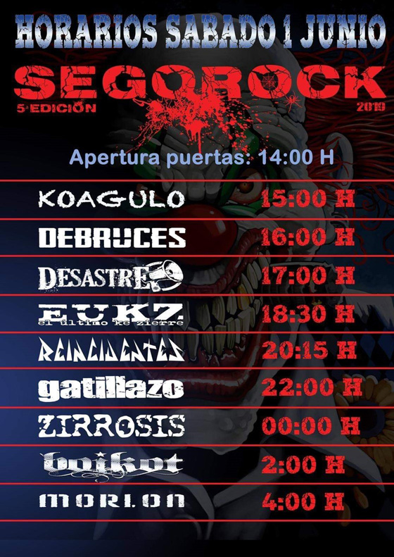 Horarios SegoRock