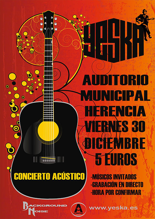 Cartel grabación acústico Yeska