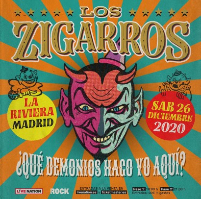 Los Zigarros - Cartel del concierto en La Riviera (Madrid)