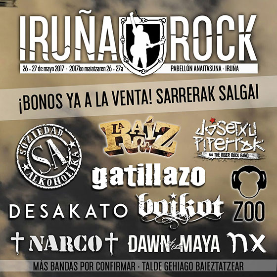 Cartel provisional Iruña Rock
