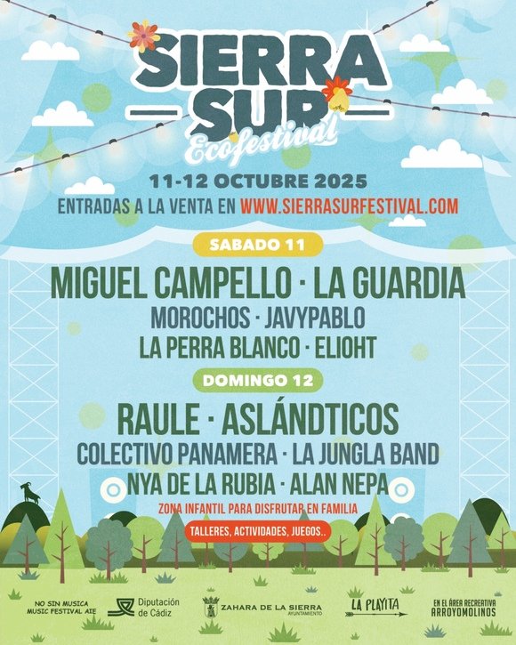 Sierrasur, el festival que estabas esperando, llega a Zahara el 11 y 12 de octubre
