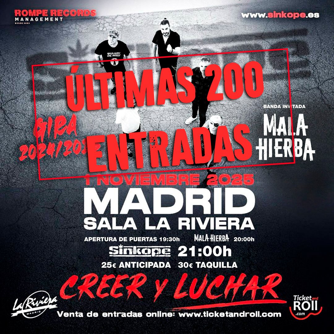 Sínkope presentará su último disco el 1 de noviembre en La Riviera (Madrid)
